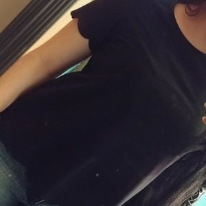 Top Shop black scallop tee